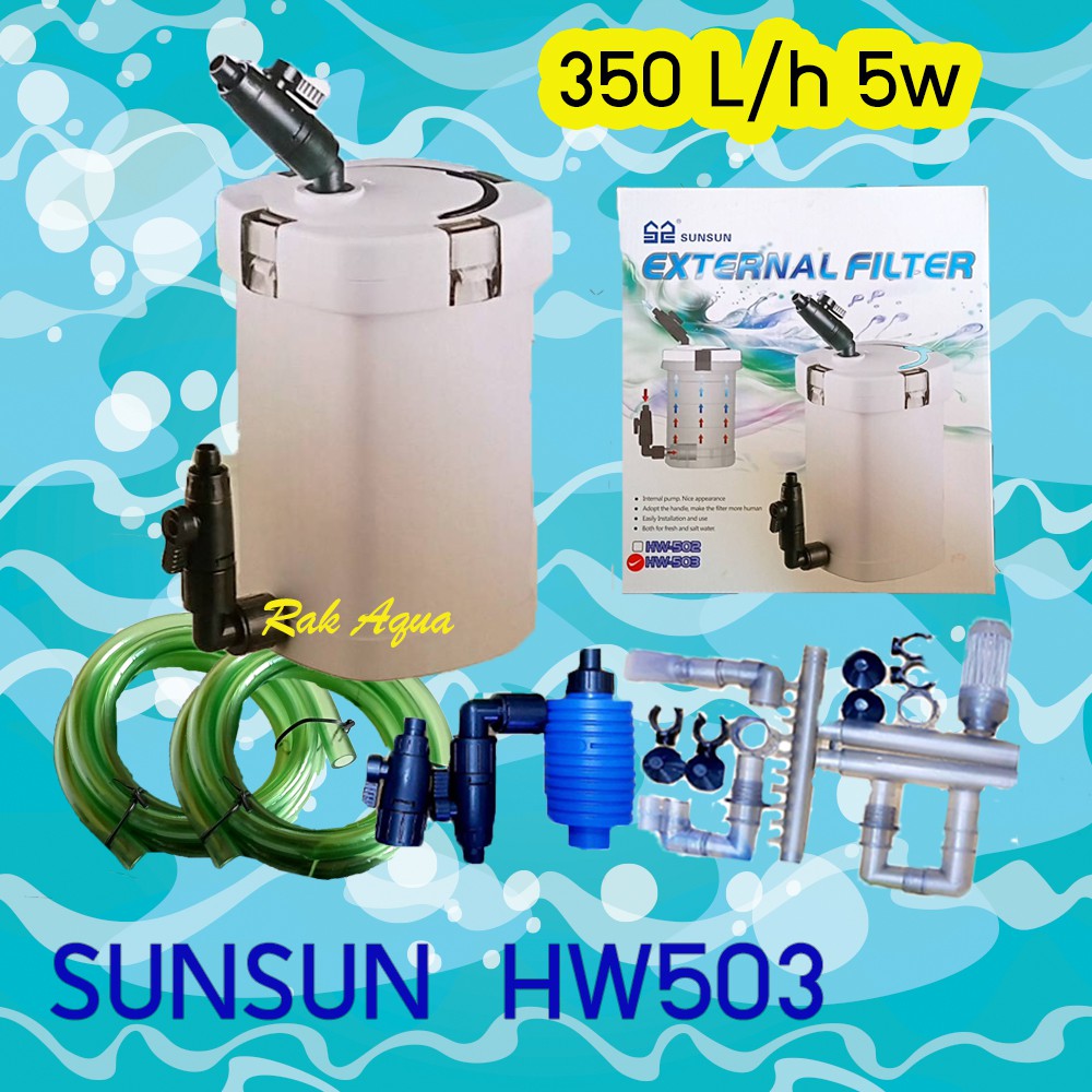 SUNSUN HW-503 กรองนอก เหมาะสำหรับตู้ขนาด 16-20 นิ้ว 350 L/H กำลังไฟ 5w ...