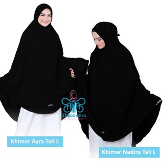 Aufa ฮิญาบ Khimar เชือก Wolfis Jet Black L Hijab Jumbo Hijab Pet Antem / Non Pet Jet Black โดย Afna