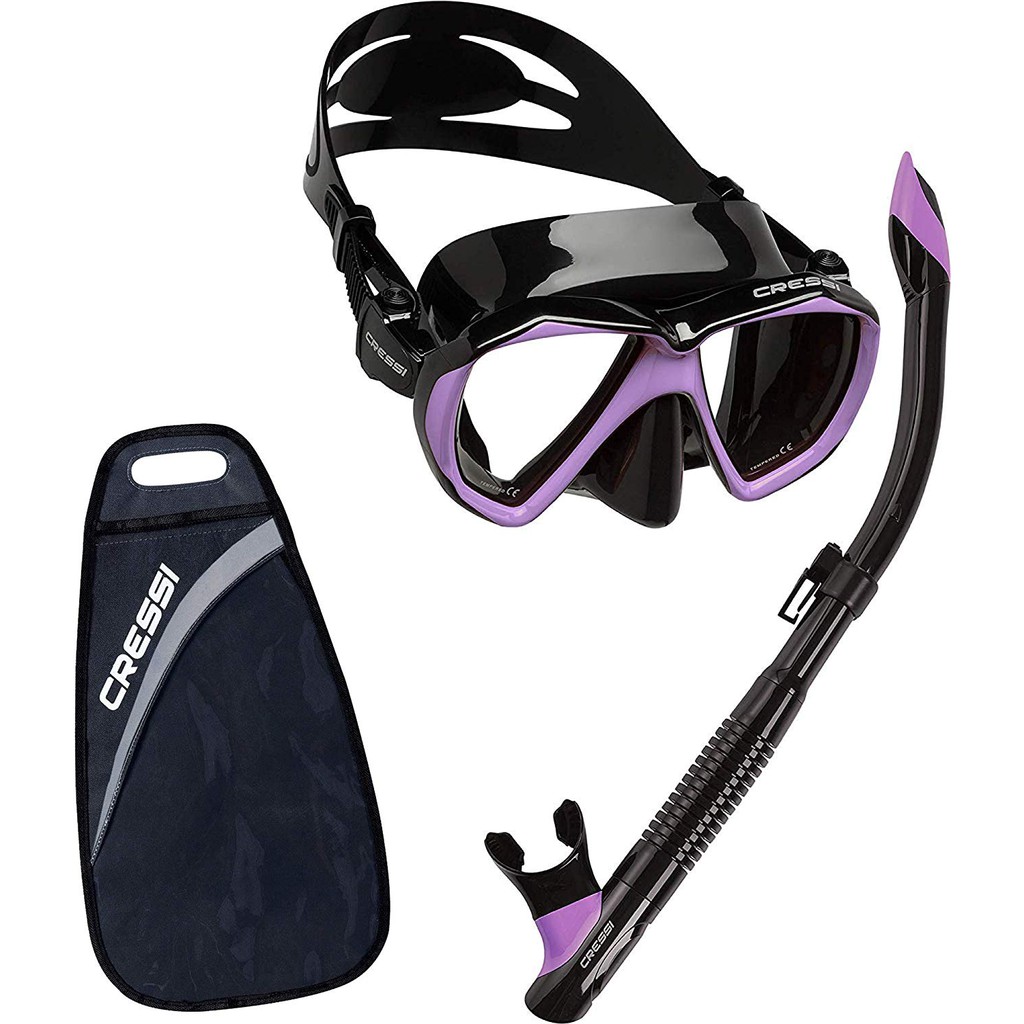 cressi-set-of-ranger-mask-and-tao-snorkel-black-ชุดอุปกรณ์ดำน้ำ-หน้ากาก-พร้อมท่อหายใจใต้น้ำ-อุปกรณ์ดำน้ำ