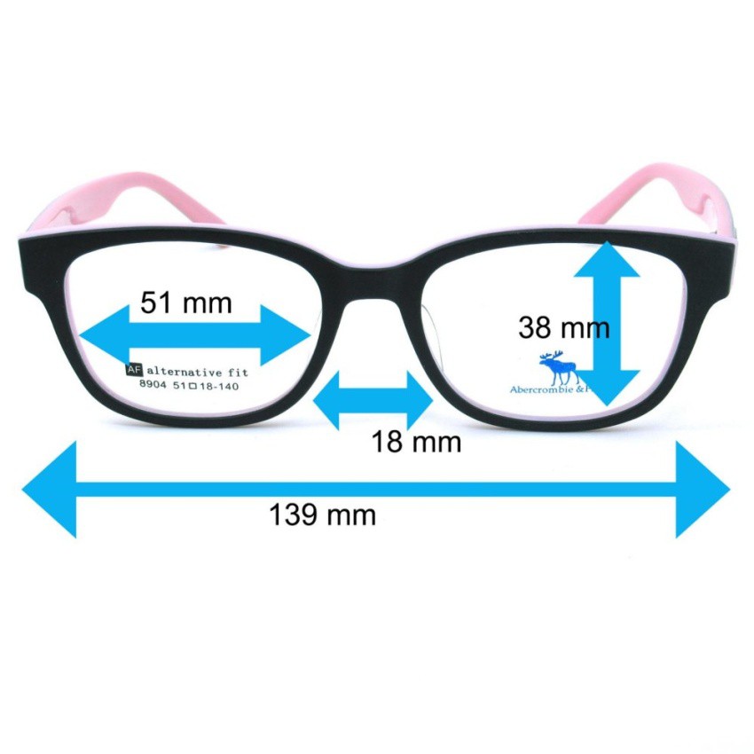 abercrombie-amp-fitch-แว่นตา-รุ่น-8904สีดำด้านตัดชมพู-ขาสปริง-แป้นจมูกซิลิโคน