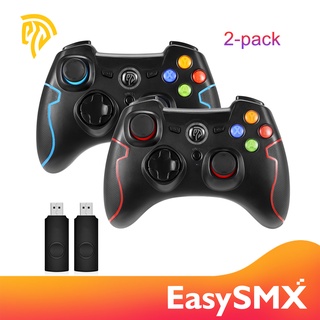 EasySMX ESM-9013 2.4G Wireless Controller Joysticks Dual Vibration TURBO for PS3/Android Phone Tablet/ Window PC (2 pack)