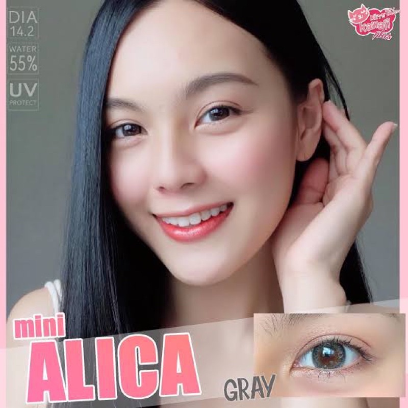 mini-alica-gray-kitty-kawaii-ขนาดมินิ-mini-กรองแสง-uv-เลนส์แท้จดทะเบียนถูกต้อง-บิ๊กอาย-คอนแทคเลนส์-bigeye