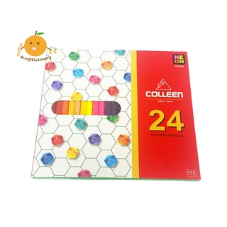 ภาพขนาดย่อของภาพหน้าปกสินค้าColleen สีไม้ คอลลีน 24 สี แท่งยาว จากร้าน miorenji บน Shopee