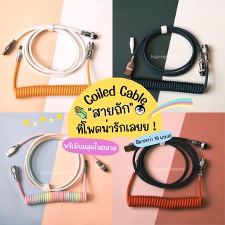 ภาพขนาดย่อของภาพหน้าปกสินค้าBigpenguin Coiled Cable สำหรับ Mechanical Keyboardสายคีย์บอร์ด USB C to A สายถัก Custom จากร้าน bigpenguinstore บน Shopee