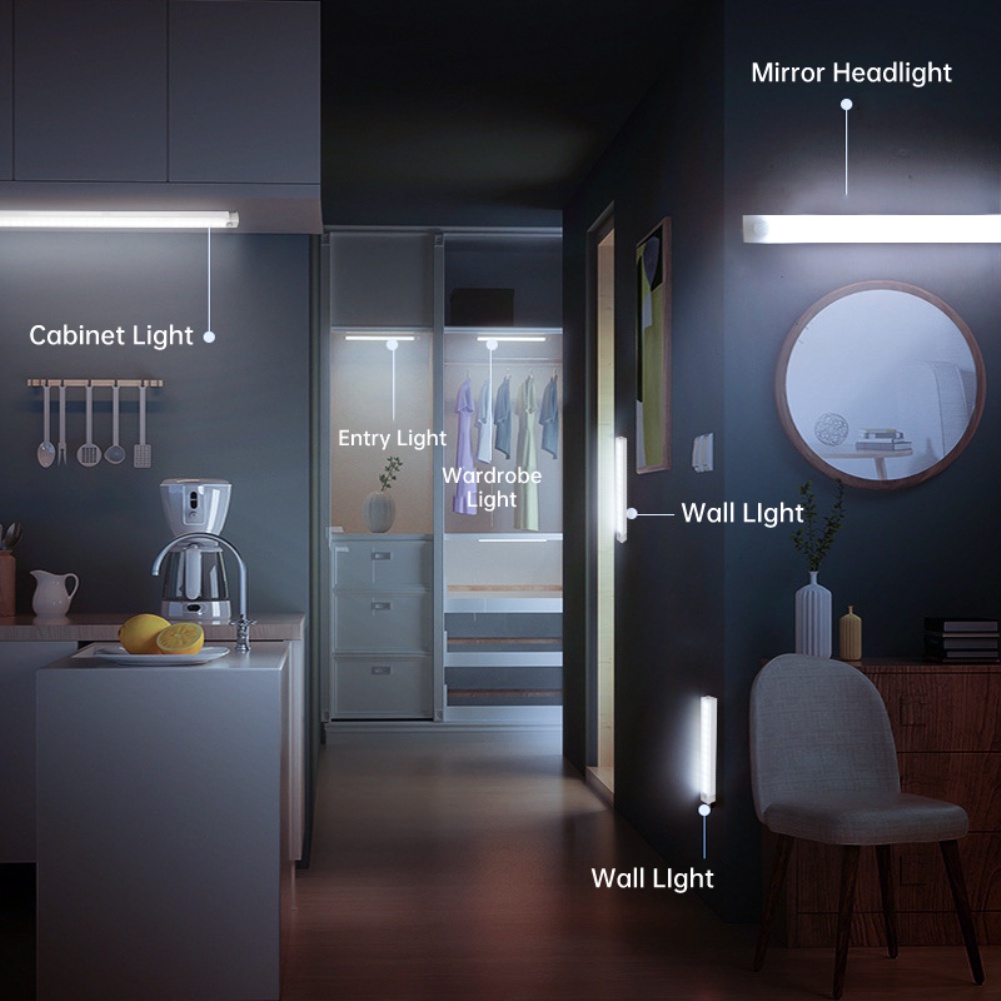 smart-led-motion-sensor-light-wireless-night-light-bedroom-led-wall-lamp-usb-charging-brightness-adjustable-bedroom-closet-lights-ดอกไม้