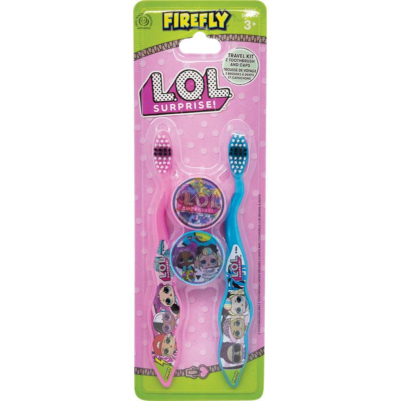 LOL Surprise Toothbrush & Caps แปรงสีฟันขนแปรงนุ่ม 2/แพ็ค สำหรับอายุ 3 ...