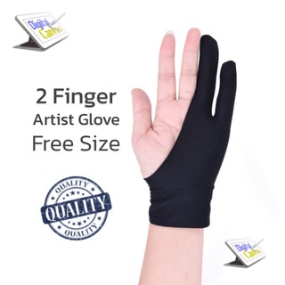 ถุงมือวาดภาพ 2 Finger Artist Glove Free Size