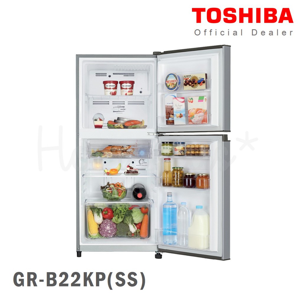 ภาพสินค้าToshiba ตู้เย็น 2 ประตู รุ่น GR-B22KP(SS) / รุ่นใหม่ GR-RT234WE-DMTH(BG) สีเทาดำ จากร้าน nitcha_bobo บน Shopee ภาพที่ 3