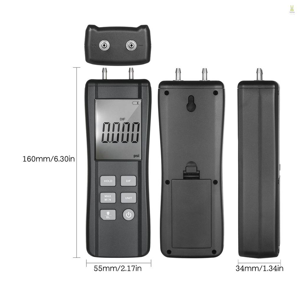 flt-เครื่องวัดความดันก๊าซดิจิทัล-มานอมิเตอร์-พอร์ตคู่-hvac-หน้าจอ-lcd-ขนาดใหญ่-พร้อมไฟแบ็คไลท์