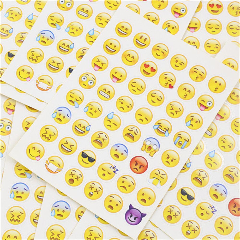 สติ๊กเกอร์กระดาษอัลบั้มหน้ายิ้ม-emoji-qq-น่ารัก-diy