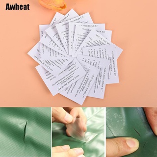 Awheat ^ แผ่นแปะ PVC มีกาวในตัว สําหรับซ่อมแซมเตียงว่ายน้ํา 10 ชิ้น