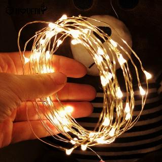 2M 3M 5M 10M Led Fairy Lights / Battery Operated Copper Wire Starry Fairy Lights / Waterproof String Lights Suitable Indoor And Outdoor / Decoration Night Light Perfect For Bedroom,Christmas,Ramadan,New Year,Parties,Wedding,Birthday,Kids Room,Patio,Window