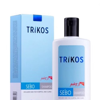 TRIKOS SEBO SHAMPOO แชมพูขวดใหญ่ 180ML ขนาดใหม่ยิ่งคุ้มค่า ผมบอบบางรังแคหนังศีรษะอักเสบ ผมร่วง ผมบางปลูกผม De Med Clinic