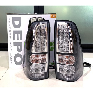 DEPO ไฟท้าย ไฟท้ายแต่ง LED ISUZU D-MAX DMAX ดีแมค 2006 2007 2008 2009 2010 2011 ดำใส LED