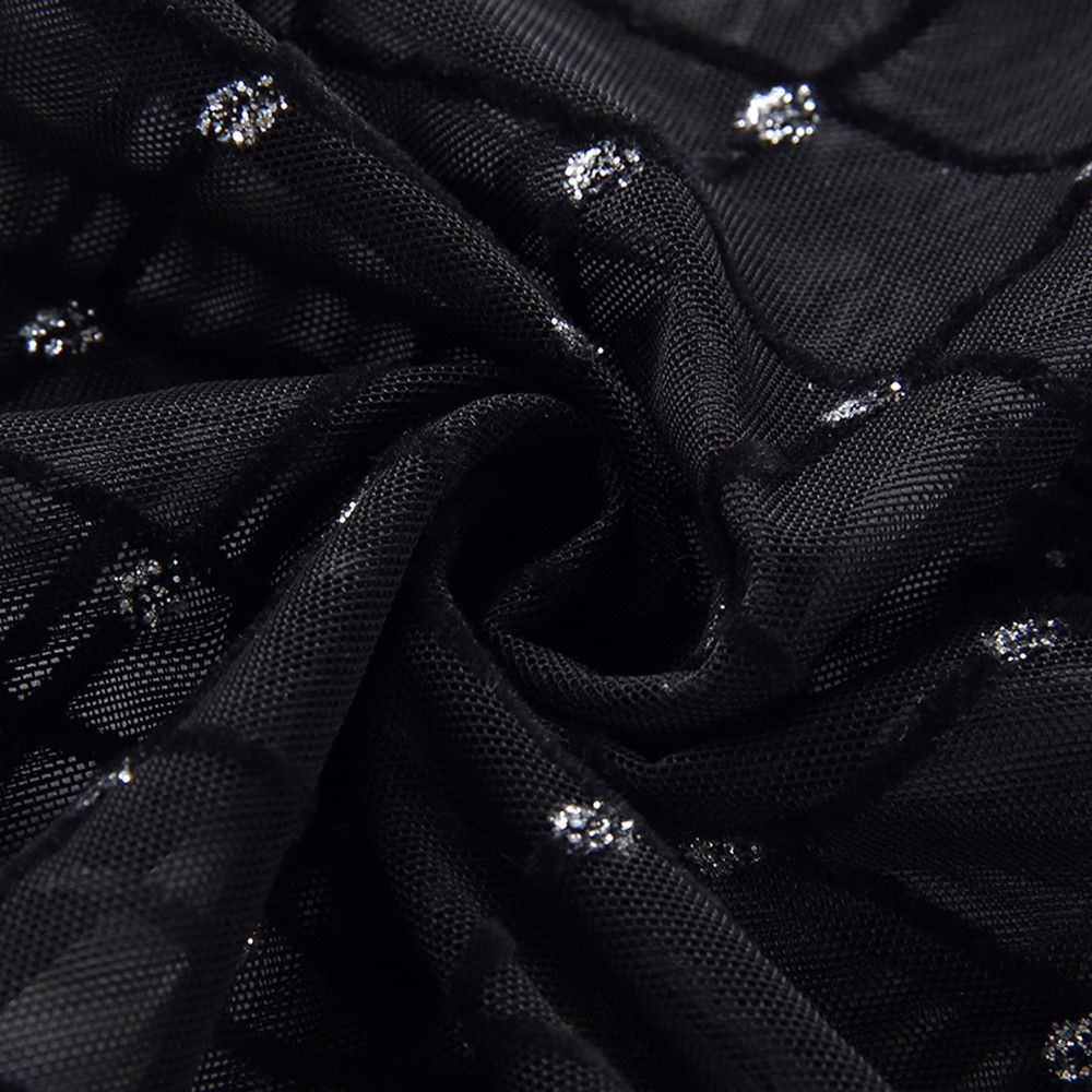 ภาพสินค้าE5i ชุดจั๊มสูทแขนยาวคอเต่าผ้าตาข่ายสีดำสำหรับผู้หญิง จากร้าน giveme5.th บน Shopee ภาพที่ 8