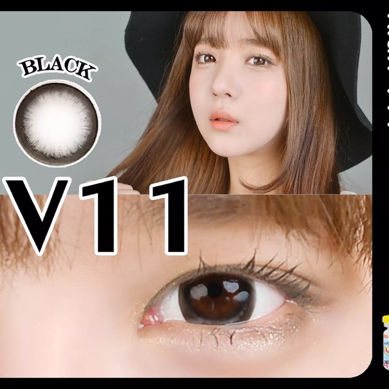 v11-black-บิ๊กอาย-สีดำ-lopllipop-contact-lens-คอนแทคเลนส์-ตาโต-สายตาสั้น-สายตา-ค่าสายตา-2-00-2-75-bigeyes-บิ๊กอายส์