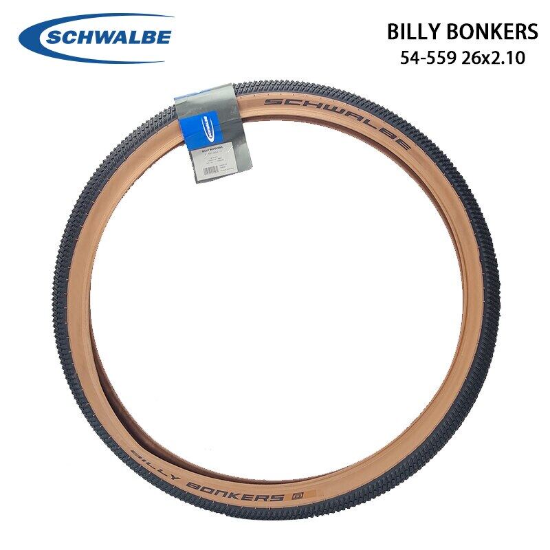 Schwalbe BILLY BONKERS อะไหล่ยางล้อรถจักรยาน ขอบสีน้ําตาล 26x2.10