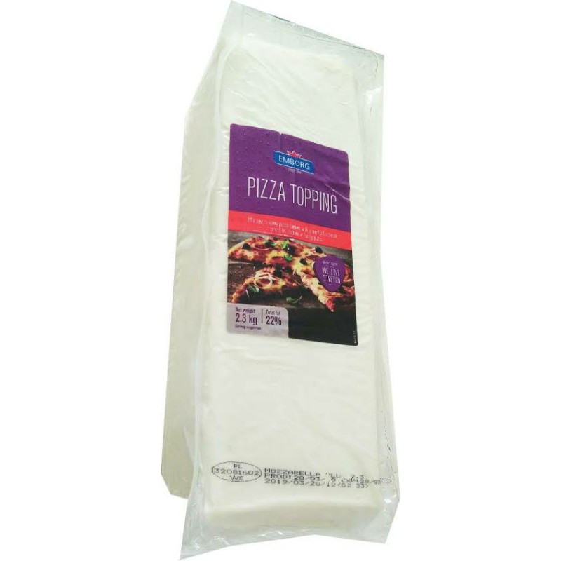 ภาพสินค้าEMBORG Pizza Topping มอสซาเรลล่าชีส 2.5kg ชีสสำหรับทำพิซซ่า Mozzarella Cheese ส่งด้วยถุงเก็บความเย็น จากร้าน poklive บน Shopee ภาพที่ 4