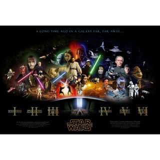 โปสเตอร์ หนัง Star Wars สตาร์ วอร์ส Movie รูป ภาพ ติดผนัง สวยๆ poster 34.5 x 23.5 นิ้ว (88 x 60 ซม.โดยประมาณ)