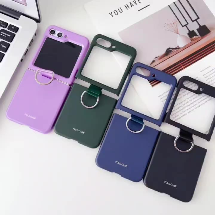 เคสโทรศัพท์-pc-แบบแข็ง-ผิวด้าน-กันกระแทก-พร้อมแหวนขาตั้ง-สําหรับ-samsung-galaxy-z-flip-5-4-3-flip5-flip4-flip3-zflip5-zflip4-zflip3-2023