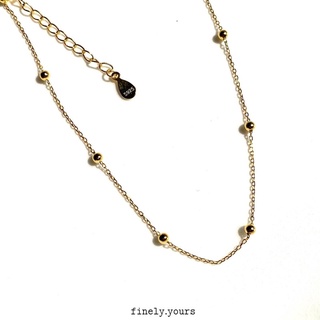 finely.yours 925 Stering Silver Jewelry| สร้อยคอเงินแท้ 92.5% ลาย Dot รุ่น Dotty Necklace