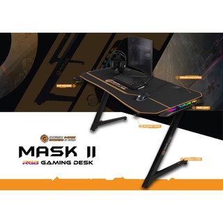 ภาพขนาดย่อของภาพหน้าปกสินค้าNeolution E-Sport MASK II, MASK AL IMAGINATION Gaming Desk โต๊ะเกมมิ่ง พร้อมไฟ RGB ประกัน 1ปี จากร้าน hpbyiqink บน Shopee ภาพที่ 1