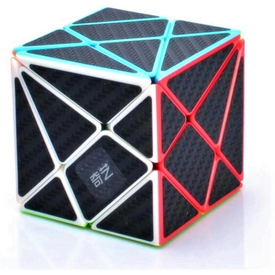 รูบิค-แปลก-ๆ-รูบิค-ของแท้-อย่างดี-qiyi-axis-cube-3x3-carbon-fiber-magic-cube-rubix-cube-qiyi-cube-sharkrubik