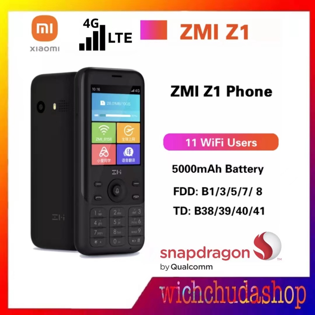 ราคาและรีวิวXiaomi ZMi Z1 Android 4G เครือข่าย Wifi ผู้ใช้หลายคน Hotspot Sharing 5000mAh Power Bank คุณสมบัติโทรศัพท์