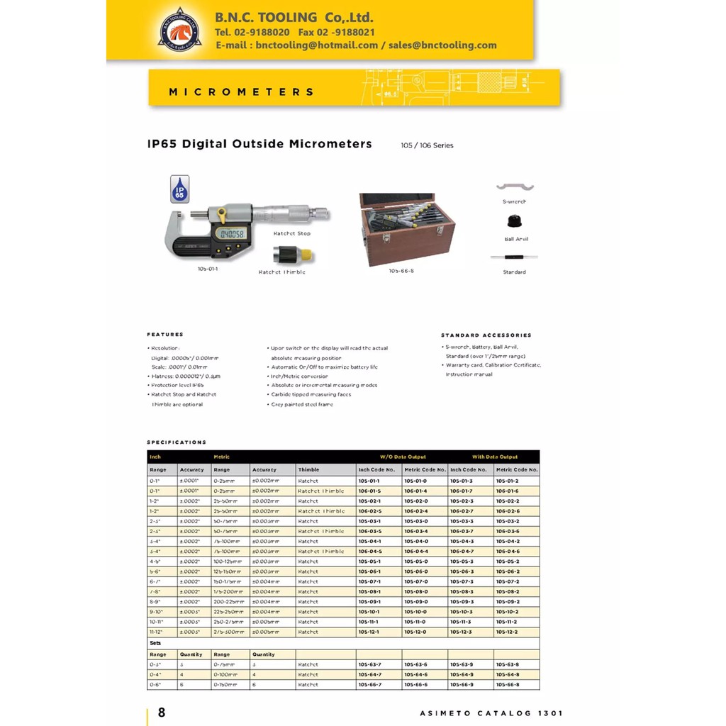 ดิจิตอลไมโครมิเตอร์-กันน้ำ-ip65-ระยะวัด-25-50mm-ละเอียด-0-001mm-digital-micrometer-ip65-25-50-mm-0-001-mmasimeto