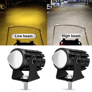 ไฟสปอตไลท์ LED สีขาว สีเหลือง สําหรับรถจักรยานยนต์ สกูตเตอร์