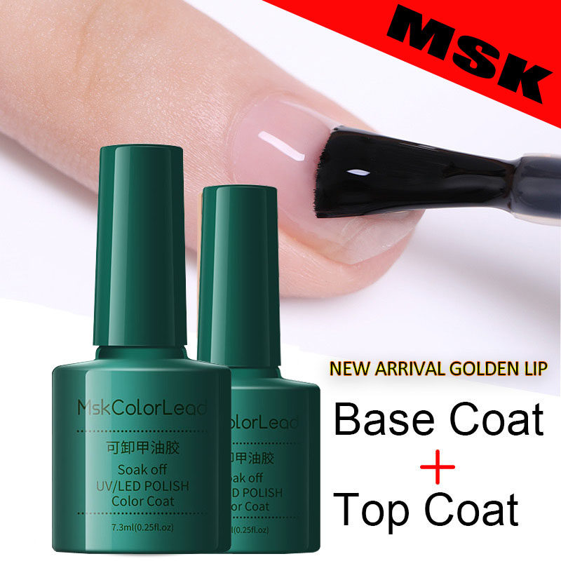 รูปภาพสินค้าแรกของTop Coat (เคลือบสีเล็บเจล)/base coat UV LED Gel Polish Soak Off ทาเล็บเจล สีทาเล็บเจล สีเจล ยาทาเล็บเจล(7.3ML