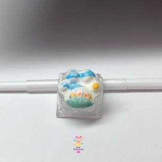 คีย์แคป เรซิ่น อุ้งเท้าแมว Resin Keycap เพนท์ทุ่งดอกไม้ Flower Bloom