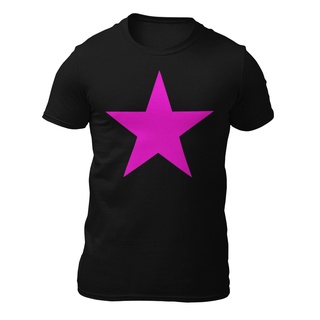 เสื้อยืดผ้าฝ้ายพิมพ์ลายคลาสสิก เสื้อยืด ESTRELLA FUCSIA - STAR