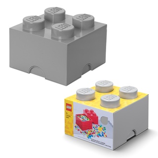 กล่องเลโก้ กล่องใส่เลโก้ LEGO Storage Brick 4 STONE GREY สีเทา 25x25x18 cm ของแท้