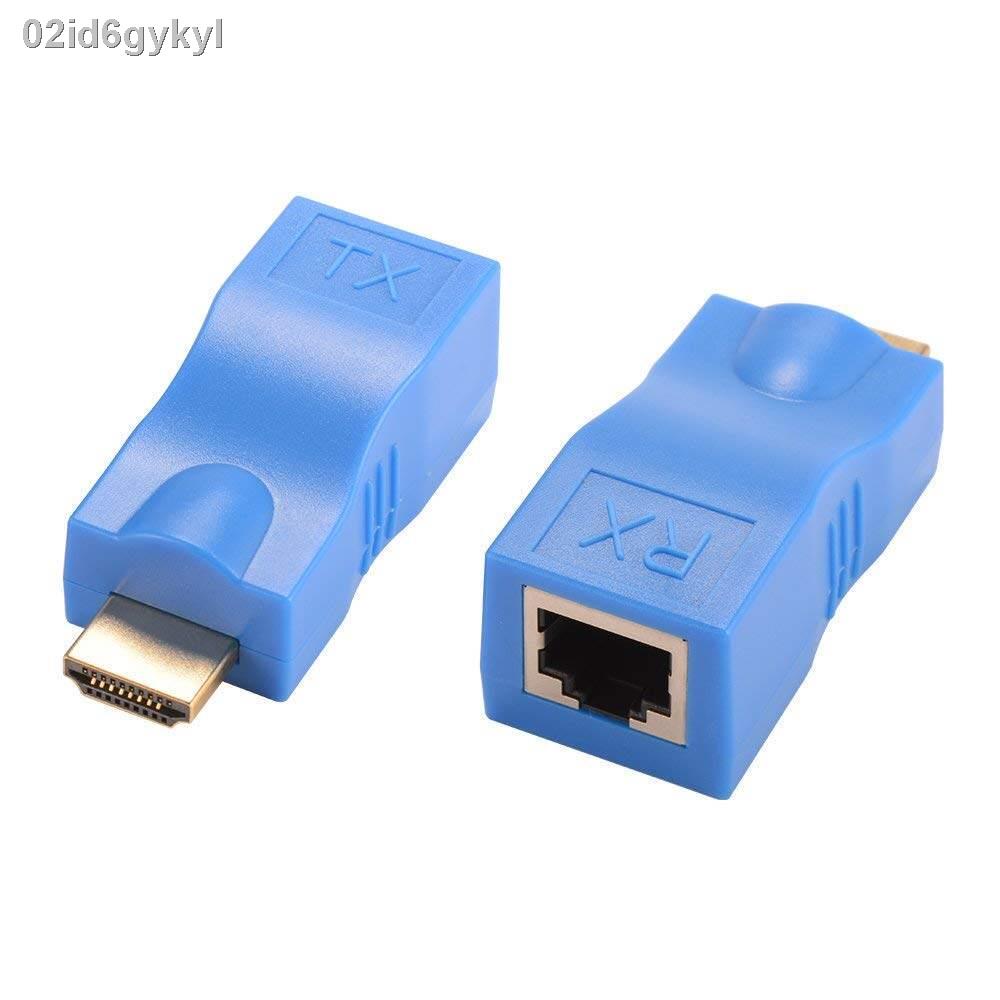 30m-hdmi-to-lan-port-rj45-network-cable-extender-over-by-cat-5e-6-1080p-blue