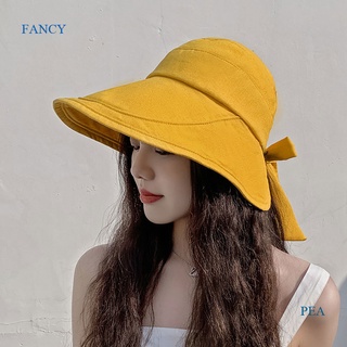 Fancyqube หมวกชาวประมง ป้องกันรังสียูวี แบบพับได้ แฟชั่นฤดูร้อน สําหรับผู้หญิง