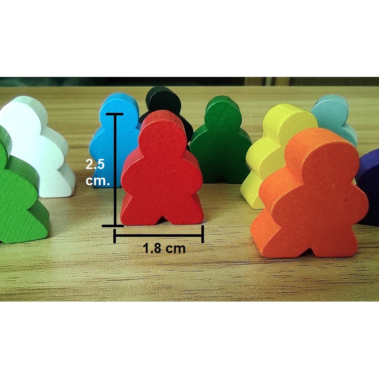 ภาพหน้าปกสินค้าMeeple รูปคนหัวกลม ขนาด 2.5 X 2 ซม. ( ราคาต่อชิ้น) **หากสั่งซื้อรายการเดียวรบกวนสั่งซื้อ 3 ชิ้นขึ้นไป**