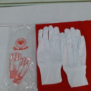 สินค้า ถุงมือขาวจราจรใส่ สวนสนามข้อมือ แบบ รัดข้อมือราคา 1 กล่อง(12คู่)กล่องสีชมพู