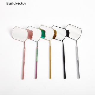 สินค้า 【Buildvictor】กระจกแต่งหน้า ด้ามจับยาว ขนาดใหญ่ 1 ชิ้น