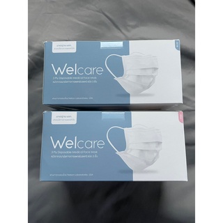 ภาพหน้าปกสินค้าพร้อมส่ง Welcare mask level 1 50 ชิ้น ซึ่งคุณอาจชอบสินค้านี้