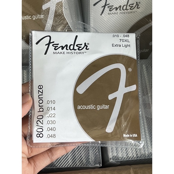 ราคาและรีวิวหมดแล้วหมดเลย ครบทุกรุ่นสายกีตาร์    สายกีตาร์โปร่ง 010 Fender สายกีตาร์ไฟฟ้า009 / 010 Fender