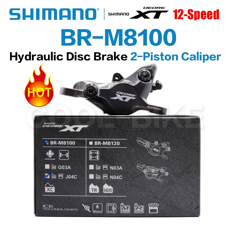 M8100 XT (2 pistons) Shimano disc brake caliper
