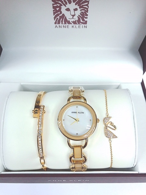 ราคาเรือนละ-990-ค่ะ-anne-klein-แท้-สินค้านำเข้า-นาฬิกาสายสแตนเลส-พร้อมกำไล-ครบเซ็ต