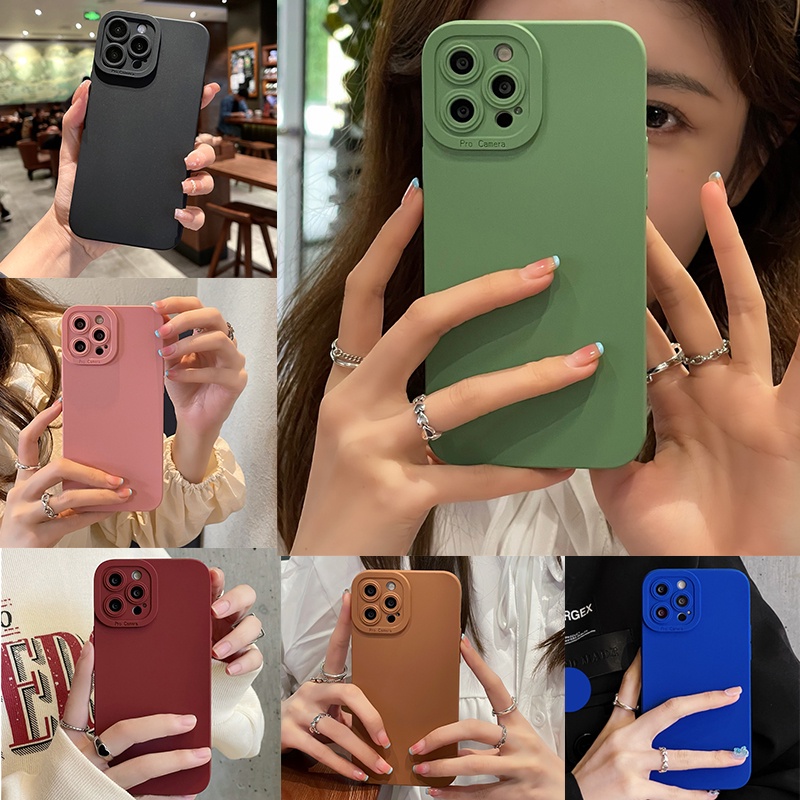 เคสโทรศัพท์มือถือ-ซิลิโคนนิ่ม-ผิวด้าน-ป้องกันกล้อง-สีแคนดี้-แฟชั่นใหม่-สําหรับ-vivo-v27-v23e-v21e-v21-4g-v23-v20-pro-5g