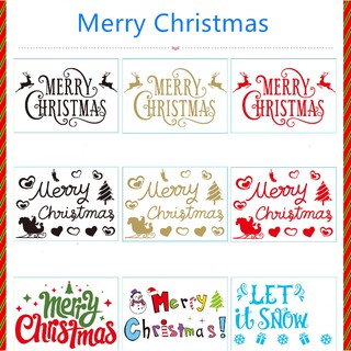 Merry Christmas Balloon Stickers Transparent Bobo Bubble Balloons Sticker for Christmas Decoration