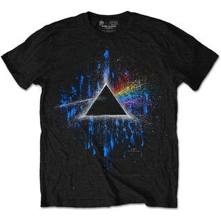 เสื้อยืดวงดนตรีเสื้อยืด พิมพ์ลาย Pink Floyd s Dark Side Of The Moon Blue สําหรับผู้ชายall size