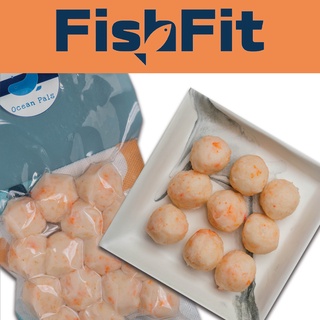 Fishfit Ocean Pals ลูกชิ้นกุ้งจ๋าแช่แข็ง 200 กรัม Frozen Taiwanese Shrimp balls 200g.