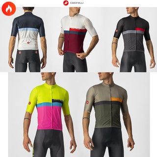 Castelli มาใหม่ เสื้อกีฬาแขนสั้น มีซิป ระบายอากาศ สําหรับผู้ชาย เหมาะกับการขี่รถจักรยาน PRO Jersey