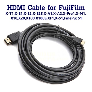 สาย HDMI ใช้ต่อกล้องฟูจิ X10,X20,X100,X100S,XF1,X-S1,FinePix S1 เข้ากับ HD TV,Projector cable for FujiFilm