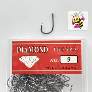 เบ็ดกล่อง ตราเพชร ไดม่อน ISEAMA HI CARBON DIAMOND (แท้ 100%) ตะขอเบ็ด เบ็ดตกปลา ดวงเบ็ด